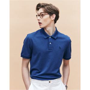 헤지스 남성 25SS 링클프리 다크블루 반팔 피케 티셔츠 HZTS5B403B3