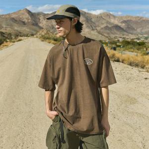 플루크 러닝 슬로건 피그먼트 반팔 티셔츠 FST747 / 4color