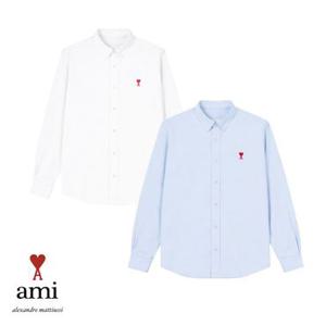 [Ami] 아미 남녀공용 셔츠 스트라이프/옥스퍼드