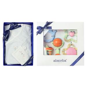 [압소바] 토곰이 모달 배냇슈트 딸랑이2종세트 A1A140110 A1A14011