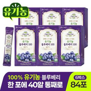 통째로 갈아넣은 유기농 블루베리 100 6박스 퓨레