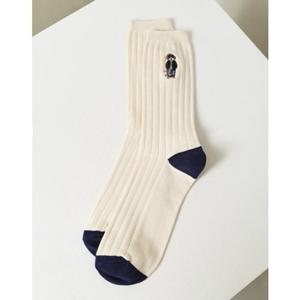[헤지스 남성] 해리 스타일 장목 양말 (HZSS5F302B2) HZSS5F302