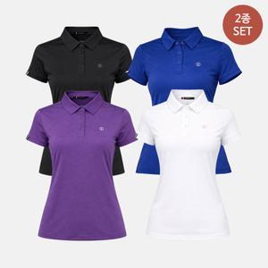 [LIVE][데니스골프] 26SS신상 여성 쿨링 베이직 반팔카라티_2종세트