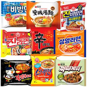 [오뚜기/농심/삼양/팔도]봉지 라면x20봉  신라면 스낵면 진라면