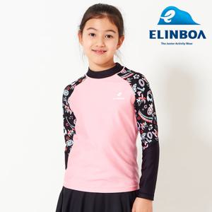 [엘인보아] 주니어 래쉬가드 티셔츠_알로하핑크