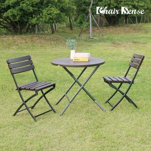 체어센스 벨리체 800원형 2인 테이블 세트 접이식 야외 카페