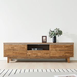 로코 고무나무 원목 TV 거실장 오픈형 1500 티비다이 (착불)