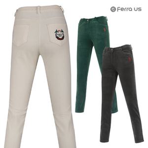 PrimaGolf 여성 숨은밴딩 슬림핏 골덴 골프바지 APYE8222F2