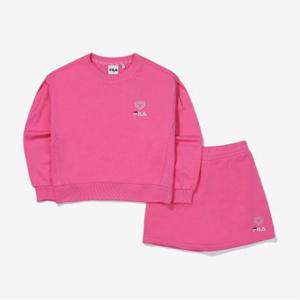 [휠라키즈] 맨투맨 스커트 셋업 (FK2FSF1102F_HPK)