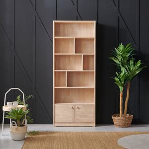 아에르 고무나무 원목 6단 도어 책장 800 (착불)