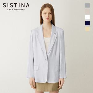 [SISTINA] 인기 린넨 싱글 원버튼 재킷_AWWJKN21130