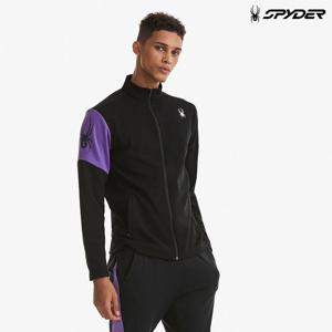 [스파이더] 남성 프로웹 빅 로고 집업 자켓 SPGFCNFT211MBLK