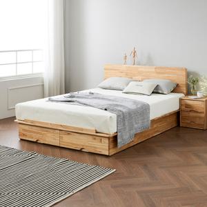 덴터 더블킹 1700 하단 수납형 침대 참죽 원목 프레임 (착불)