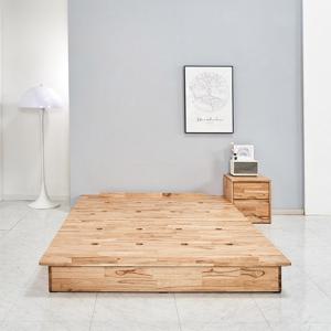 벨리엔 싱글 1000 평상형 노헤드 침대 참죽 원목 프레임 (착불)