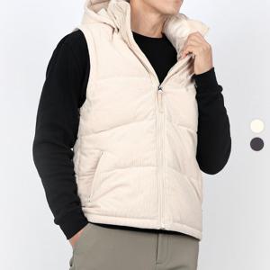 마스터베어 후드 탈부착 웰론 골지 패딩 조끼 Model No_M2-3B182