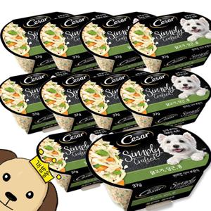 시저 심플리 크래프티드 닭고기 당근 콩 37g x 10개