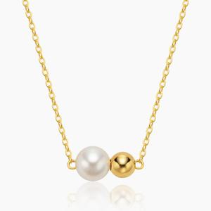 [오운] 24K 상급 담수진주 볼 목걸이 2.7g