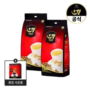 G7 3in1 커피믹스 16g 100개입 X 2개 + 퓨어블랙 라이트 25개입 구성
