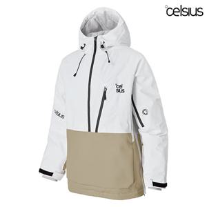 셀시우스 보드복 스톰 아노락 자켓 화이트/카라멜 스키복