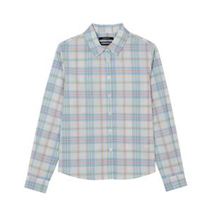 여)아사 체크 셔츠 AN1WWH156-BL