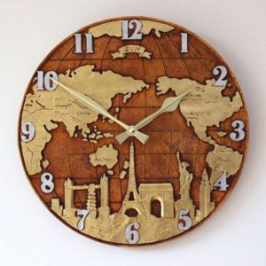 랜드마크 월드맵 벽시계(E1012) 저소음 인테리어 소품