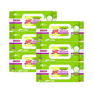 3M 물걸레 청소포 더블액션 플러스 표준형 20매 x 6개