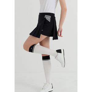 [듀빅]듀빅 여성 페이크 플리츠 주름 랩스커트 DC2WPT003BK