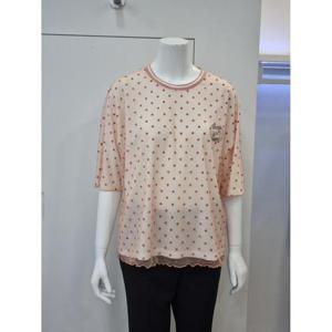 벨리시앙 세이브존04 도트무늬 망사 저지 블라우스 BL3204