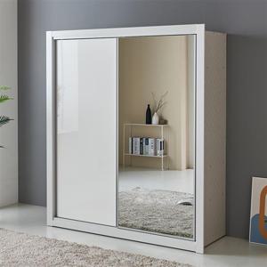 (착불)우아미가구 프리아 거울 UV하이그로시 도어 슬라이딩 장롱