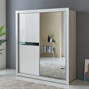 (착불)우아미가구 프리아 거울 UV하이그로시 도어 슬라이딩 장롱