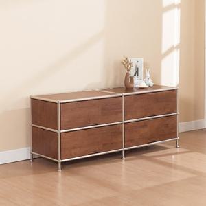 (착불)우아미가구 그리딘 심플 모듈 원목 낮은 서랍 거실장 1200