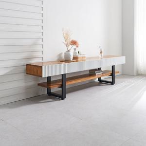 (착불)우아미가구 펠레스 참죽원목 템바보드 거실장 2100