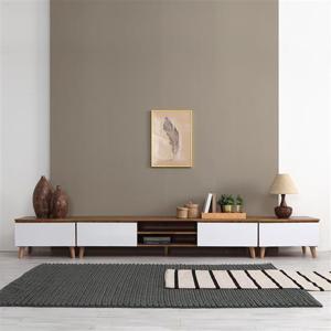 (착불)우아미가구 타니아 오픈형 거실장 협탁 세트 1800