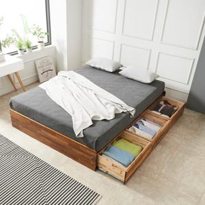 (착불)우아미가구 쉬엘라 더블킹 1700 수납형 노헤드 침대 멀바