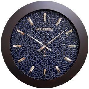 GB4938 가죽 벽시계 브라운 블루콤비