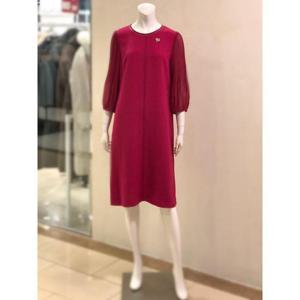 벨리시앙 세이브존01 아코디언 라운드넥 소매 원피스(2color) OP3206