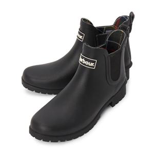 바버 윌턴 웰링턴 여성 첼시 레인부츠 LRF0066BK11