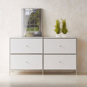 [착불]가온리빙 베레스 미드센츄리 1400 높은 모듈 서랍거실장