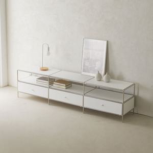 [착불]가온리빙 베레스 미드센츄리 2000 낮은 모듈 선반거실장