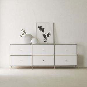 [착불]가온리빙 베레스 미드센츄리 2000 높은 모듈 서랍거실장