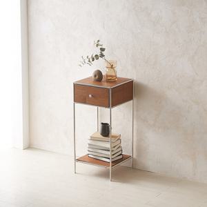 (착불)우아미가구 러니치 스테인레스 원목 높은 콘솔 400