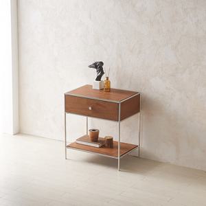 (착불)우아미가구 러니치 스테인레스 원목 낮은 콘솔 600