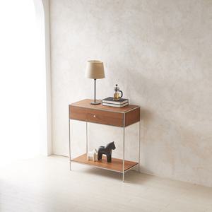 (착불)우아미가구 러니치 스테인레스 원목 높은 콘솔 800