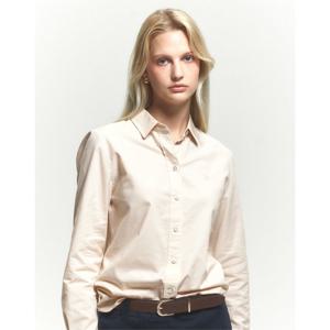 헤지스 여성 24FW 클리어런스베이지 옥스퍼드 긴소매 셔츠 HSSH4CC74I1