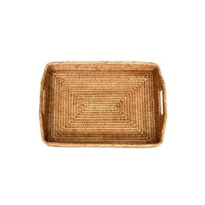 미얀마 천연 라탄 모닝 트레이 라지 L BK134