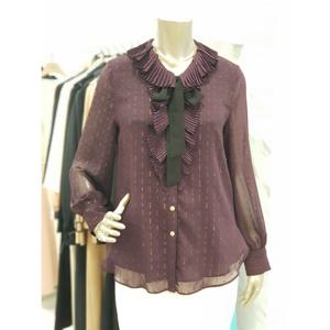 [미니멈]리본 프릴 블라우스 MYCGWB8100_NV