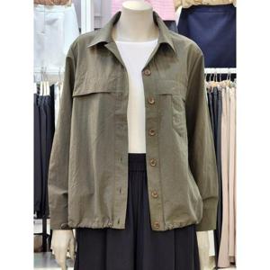 SOUP 세이브존07 밑단스트링 셔츠형 블라우스 SAXLS22