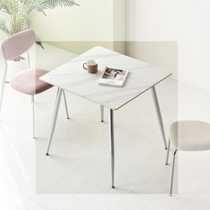 (착불)[로쏘가구]테인 12T 통세라믹 2인용 실버 테이블 식탁(의