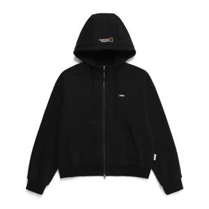 N244WFT910 여성 메이든 기모 후드집업 BLACK