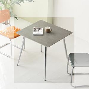 (착불)우아미가구 프시텔 12T 통세라믹 2인용 실버 테이블 식탁(